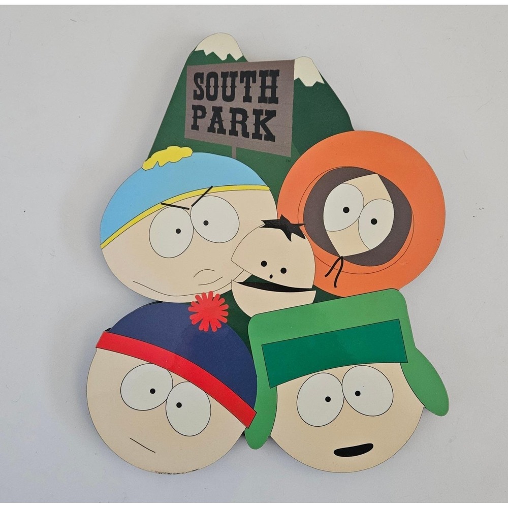 Vintage South Park Wall Plaque 11" 1997 Cartman Kenny Kyle Stain Collectible